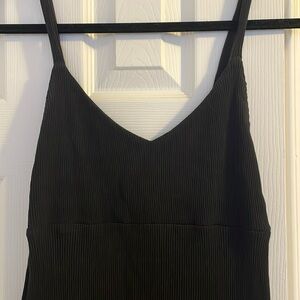 Ribbed knit midi dress